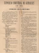Exposição Industrial de Guimarães em 1884 − Condições Regulamentares