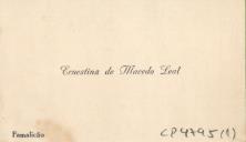 Cartões de visita de Ernestina de Macedo Leal com recibos