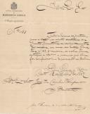 Ofício de José Taveira de Carvalho Pinto Menezes, Presidente da Junta Promotora de Melhoramentos Agrícolas- 1ª Região agronómica, dirigido a José da Cunha Sampaio, irmão de Alberto Sampaio.
