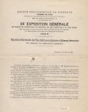 Ofício da comissão de organização da XII.e Exposition générale des Produits de l’Agriculture, de l’Industrie, des Arts industriels et de l’Art ancien, a realizar na Societé Philomathique de Bordeaux