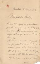 Minuta de carta Vicente Pinheiro Lobo Machado de Melo e Almada 