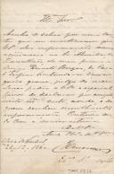 Carta enviada por José de Azevedo e Menezes para Albino Joaquim Ferreira Tinoco 