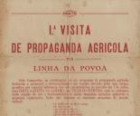 A 1ª visita de propaganda agrícola na linha da Povoa