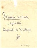 Primeiras circulares (esgotadas). Duplicado da m/colecção