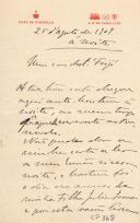 Minuta de carta de Vicente Pinheiro Lobo Machado de Melo e Almada