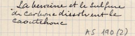 La benzine et le sulfure