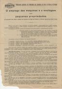 O Emprego das máquinas e a ensilagem nas pequenas propriedades (a proposito das visitas à Quintas da Lameira em Vilar do Pinheiro e à Escola Agrícola de Santo Tirso)