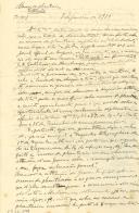 Minuta de carta de Vicente Pinheiro Lobo Machado de Melo e Almada 
