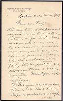 Minuta de carta de Vicente Pinheiro Lobo Machado de Melo e Almada