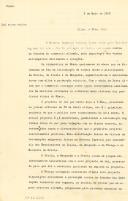 Minuta de carta de Vicente Pinheiro Lobo Machado de Melo e Almada 