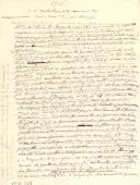 Minuta de carta de Vicente Pinheiro Lobo Machado de Melo e Almada 