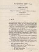 Ofício da Comissão de Vinhos para organizar o Congresso Viticola de 2 a 7 maio de 1880 dirigido a Alberto Sampaio