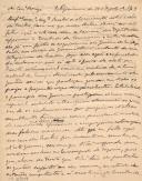 Minuta de carta de Vicente Pinheiro Lobo Machado de Melo e Almada