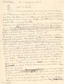 Minuta de carta de Vicente Pinheiro Lobo Machado de Melo e Almada 