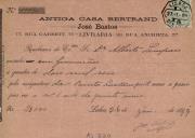 Recibo da Antiga Casa Bertrand, José Bastos 