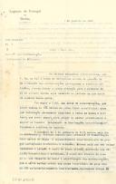 Minuta de carta de Vicente Pinheiro Lobo Machado de Melo e Almada 