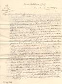 Minuta de carta de Vicente Pinheiro Lobo Machado de Melo e Almada 