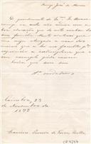Carta de Francisco Pereira Torres Coelho para José de Morais