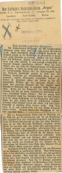 Max Karfunkel´s Nachrichten-Bureau Argus