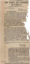 Uma carta do Visconde de Pindela