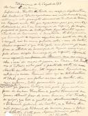 Minuta de telegrama de Vicente Pinheiro Lobo Machado de Melo e Almada 