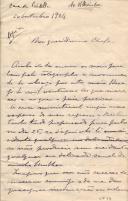 Minuta de carta Vicente Pinheiro Lobo Machado de Melo e Almada 